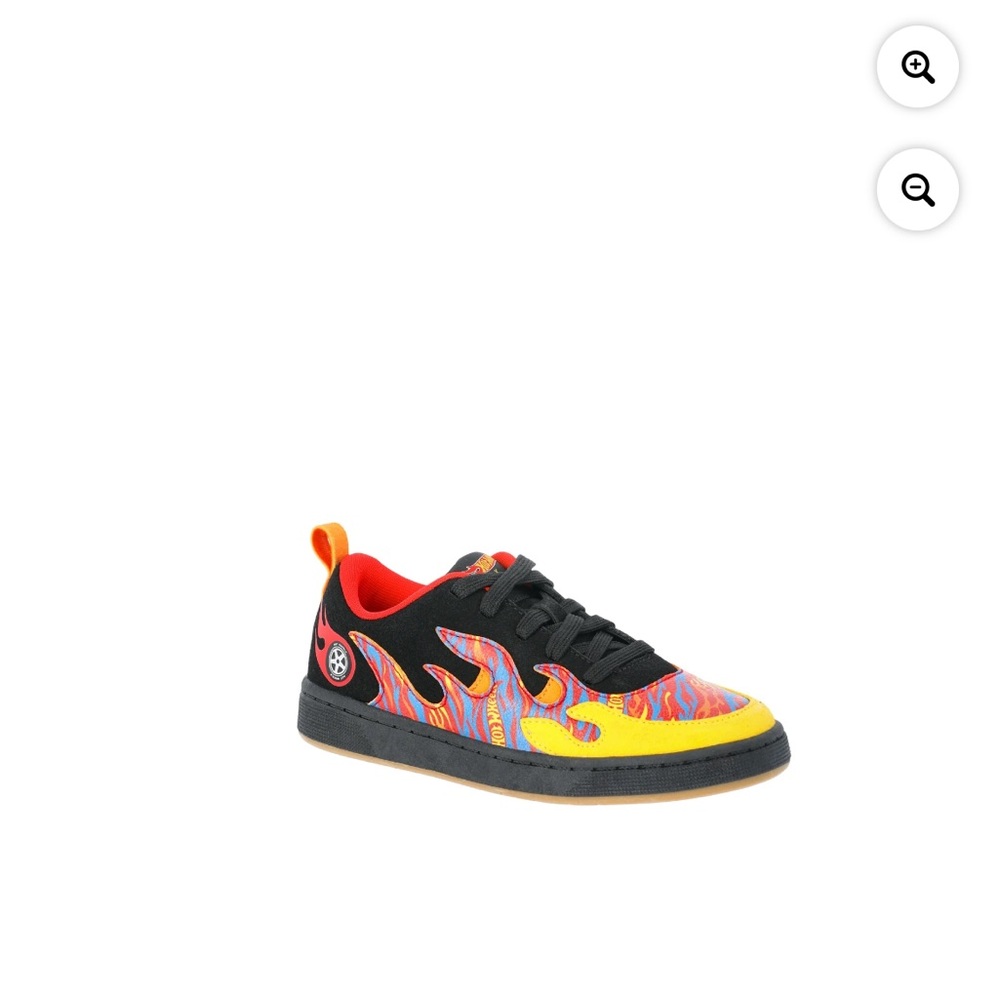 Airwalk Kids Sneakers - Black and Yellow Flame Design